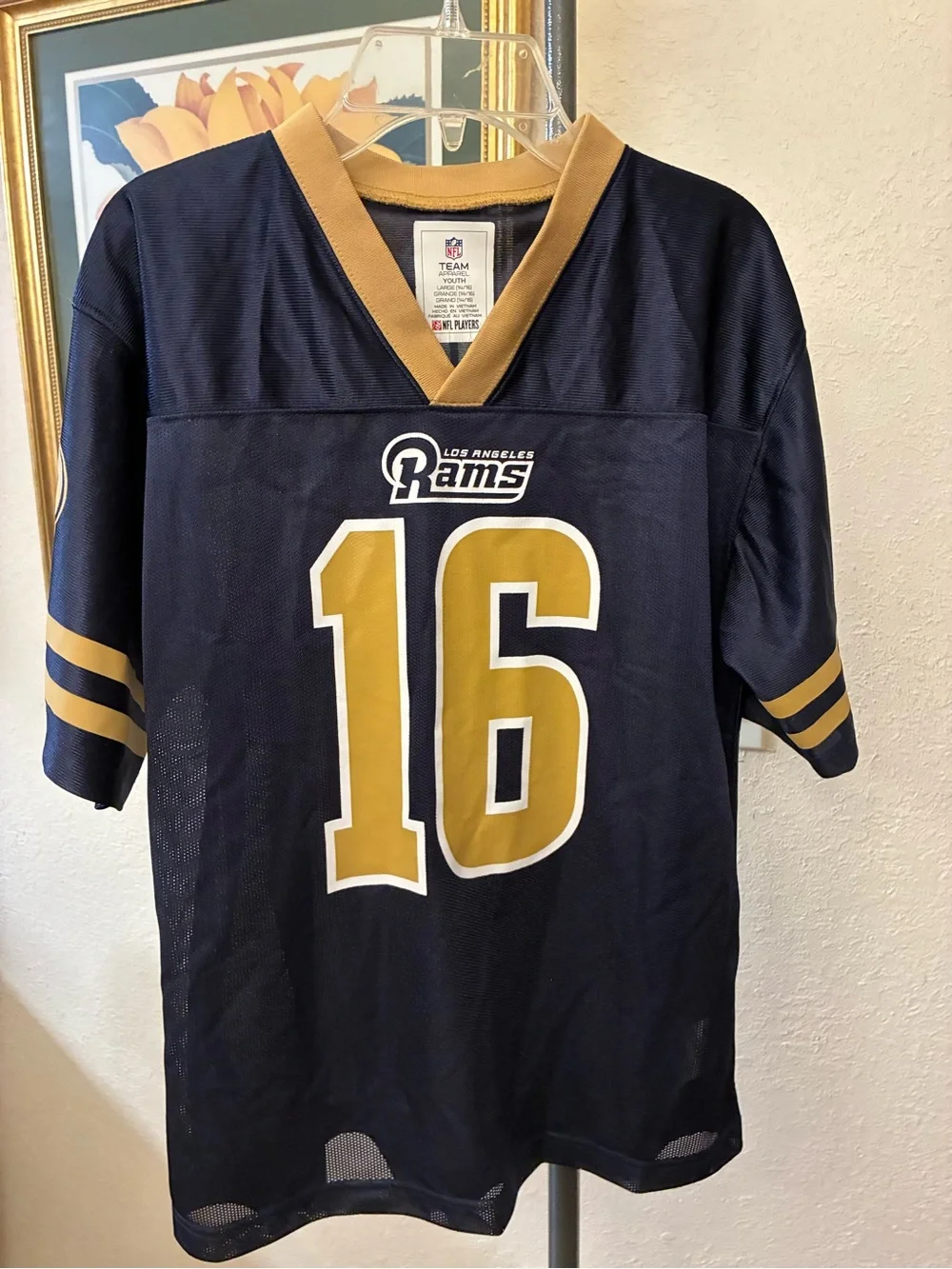 Los Angeles Rams NFL Youth Team Apparel Navy & Gold Football Jersey